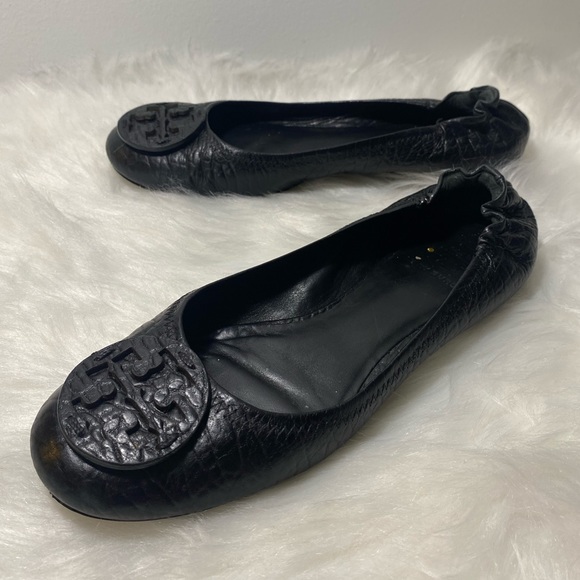 Tory Burch Shoes - Tory Burch Reva Black Patent Ballet Flats Size 8